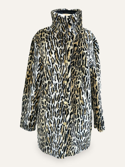 Reversible Leopard Faux Fur & Quilted Coat