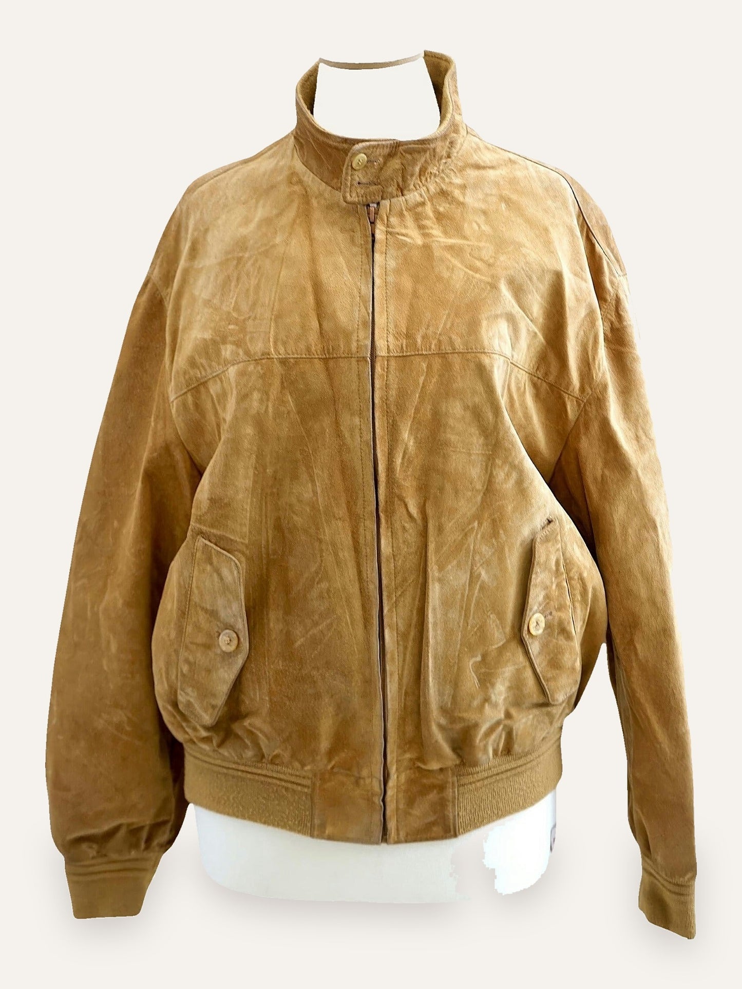 Oversized Suede Leather Bomber