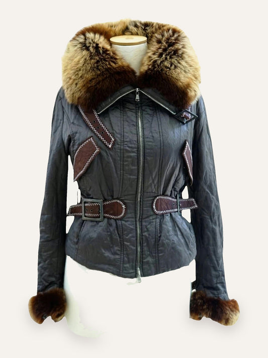 Vera Pellicia Firenze Wrap Leather Jacket