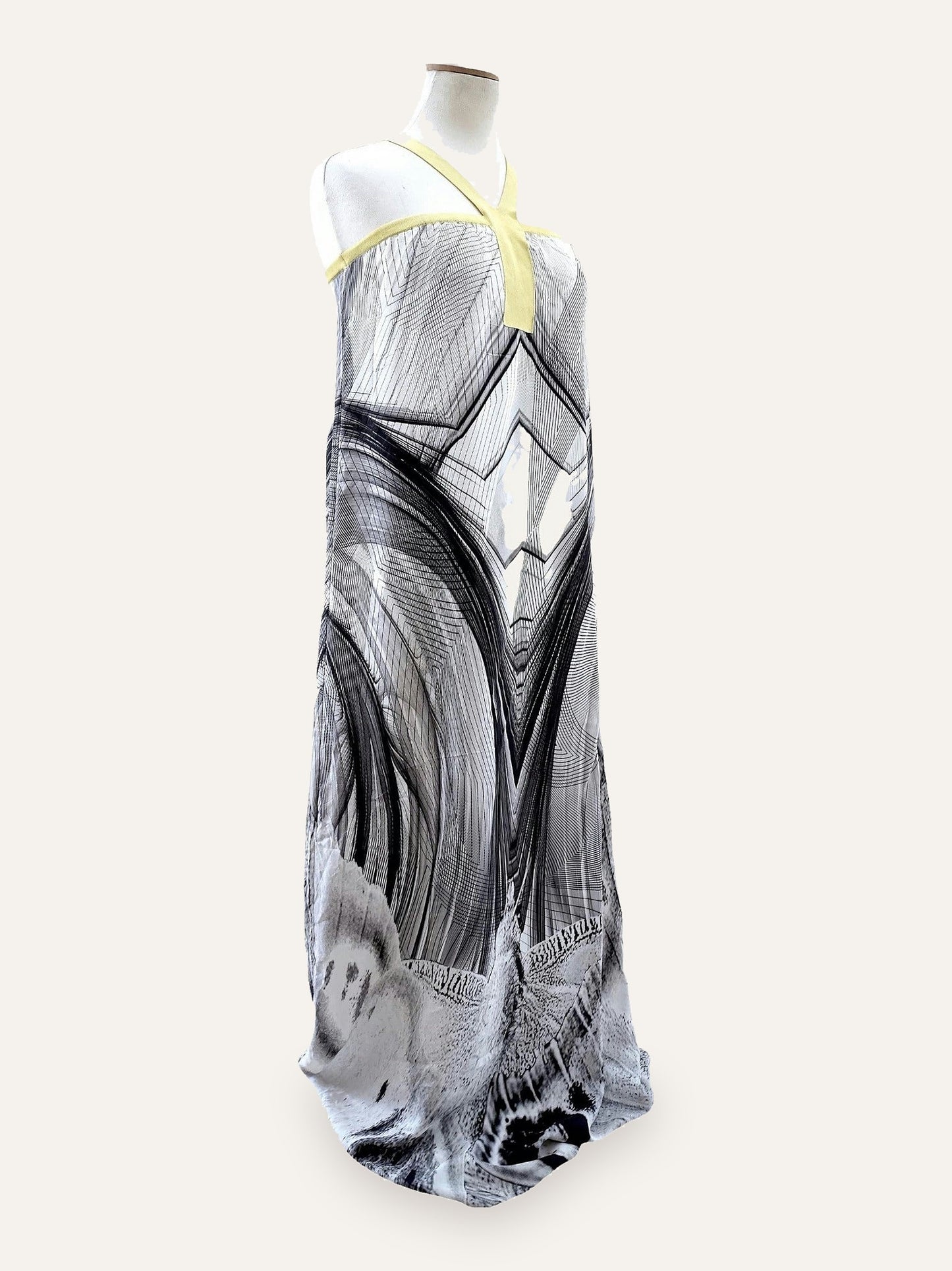 Portami Via Architectural Print Maxi Dress