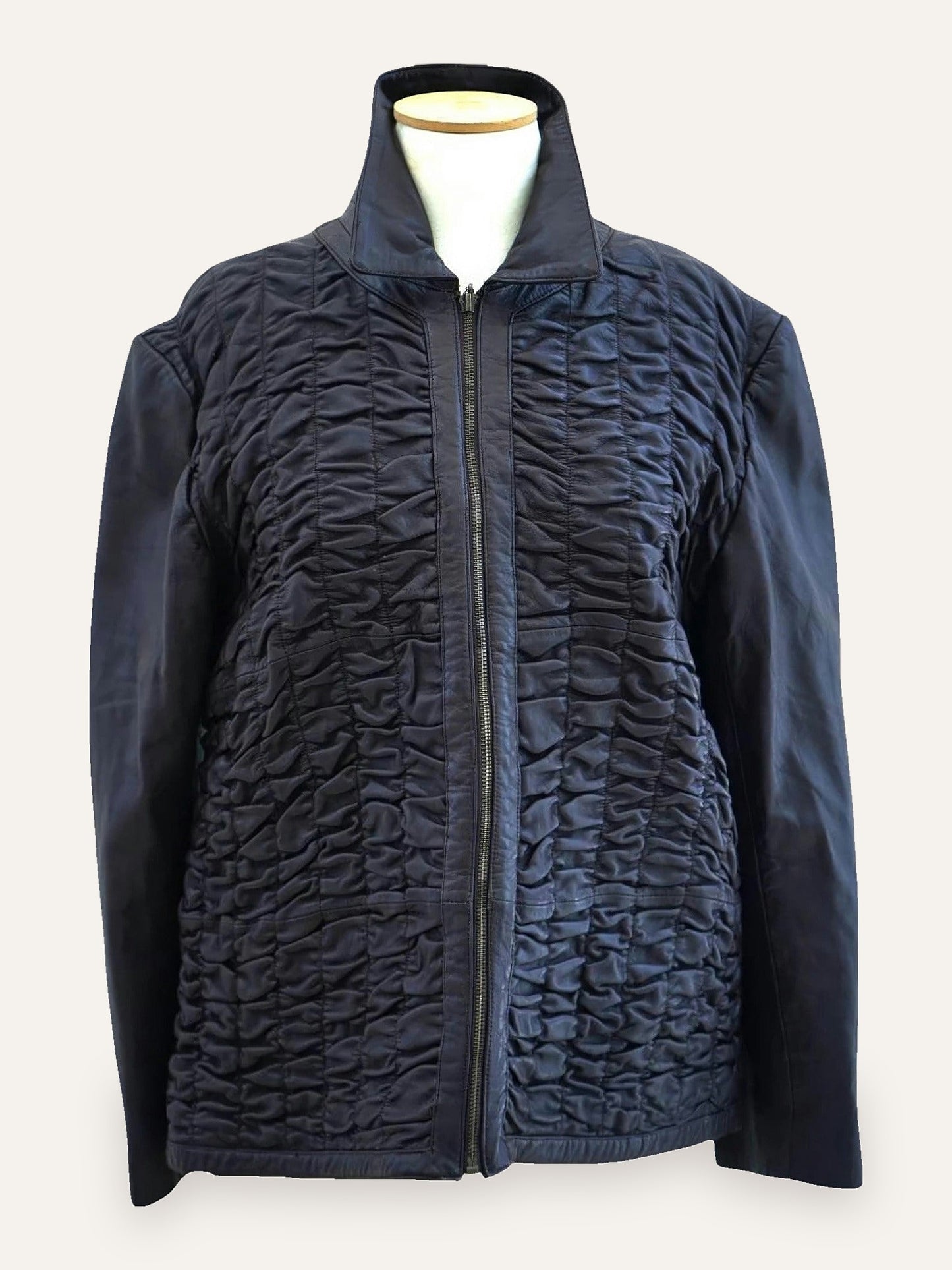 Maddox Draped Leather Jacket