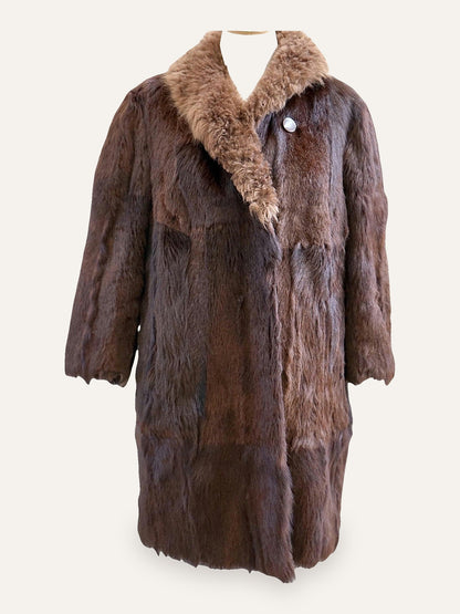 Cinnamon Dual-Fur Coat
