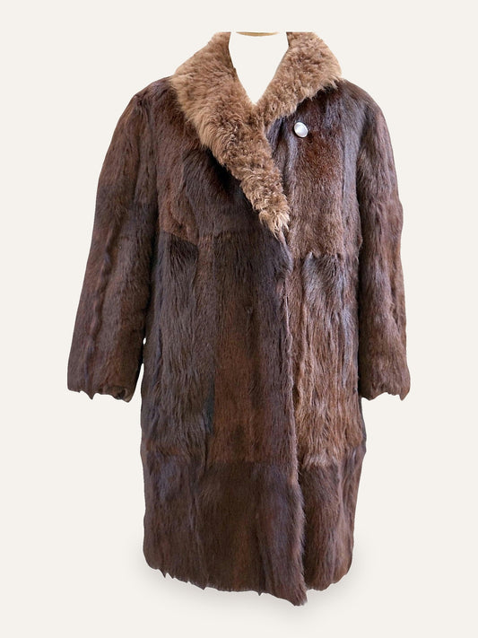 Cinnamon Dual-Fur Coat