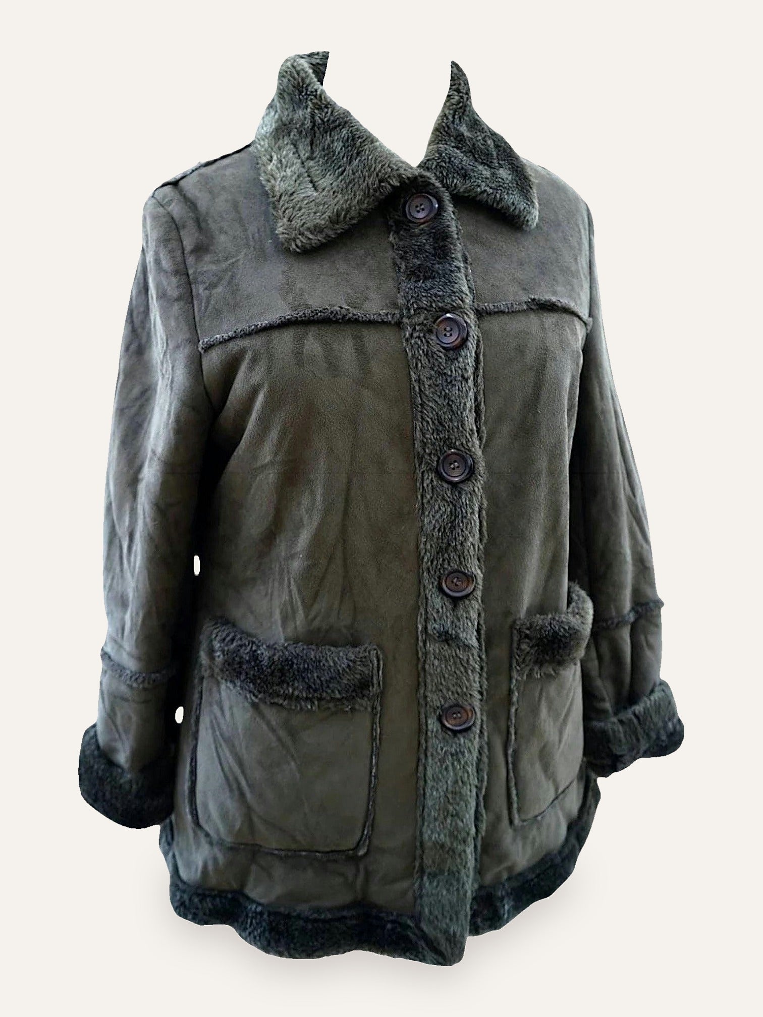 Forget Me Not Faux Shearling Coat