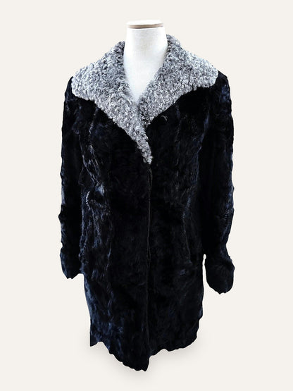 Natural Swakara Dual-Fur Coat