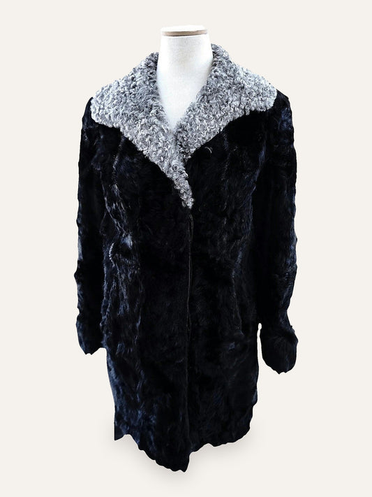 Natural Swakara Dual-Fur Coat