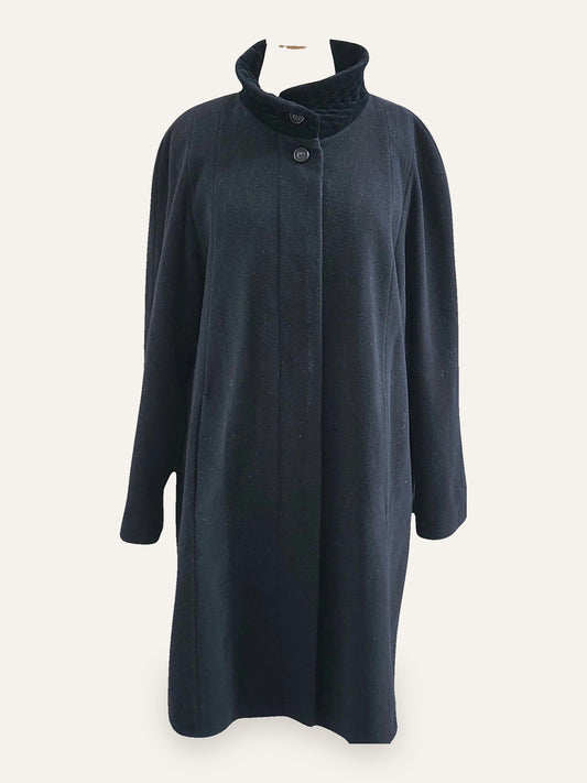 Vintage Charcoal Cashmere & Wool Coat