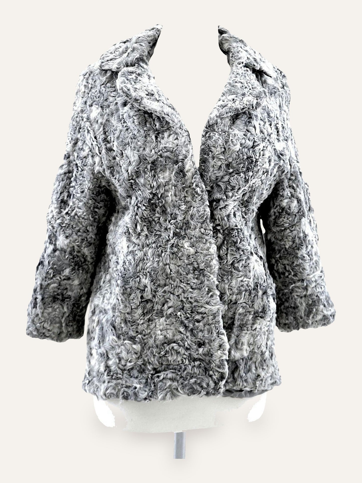 Short Natural Swakara Fur Coat