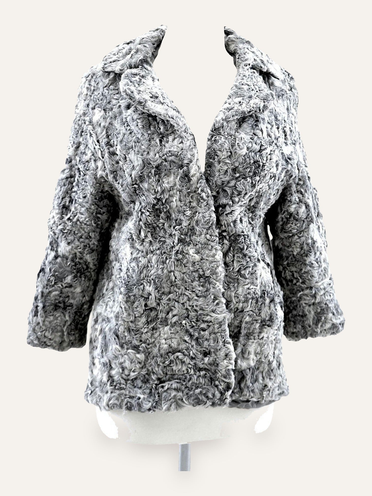Short Natural Swakara Fur Coat