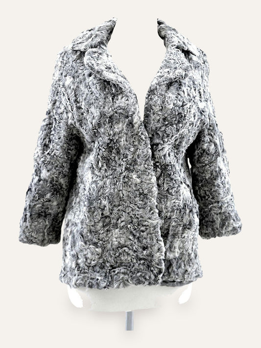 Short Natural Swakara Fur Coat