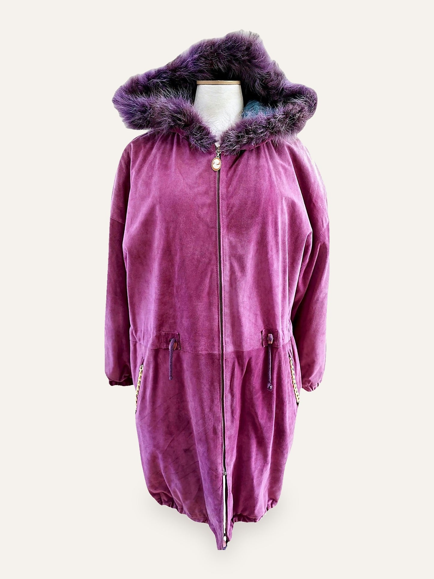 Anni Novanta Suede Leather Coat
