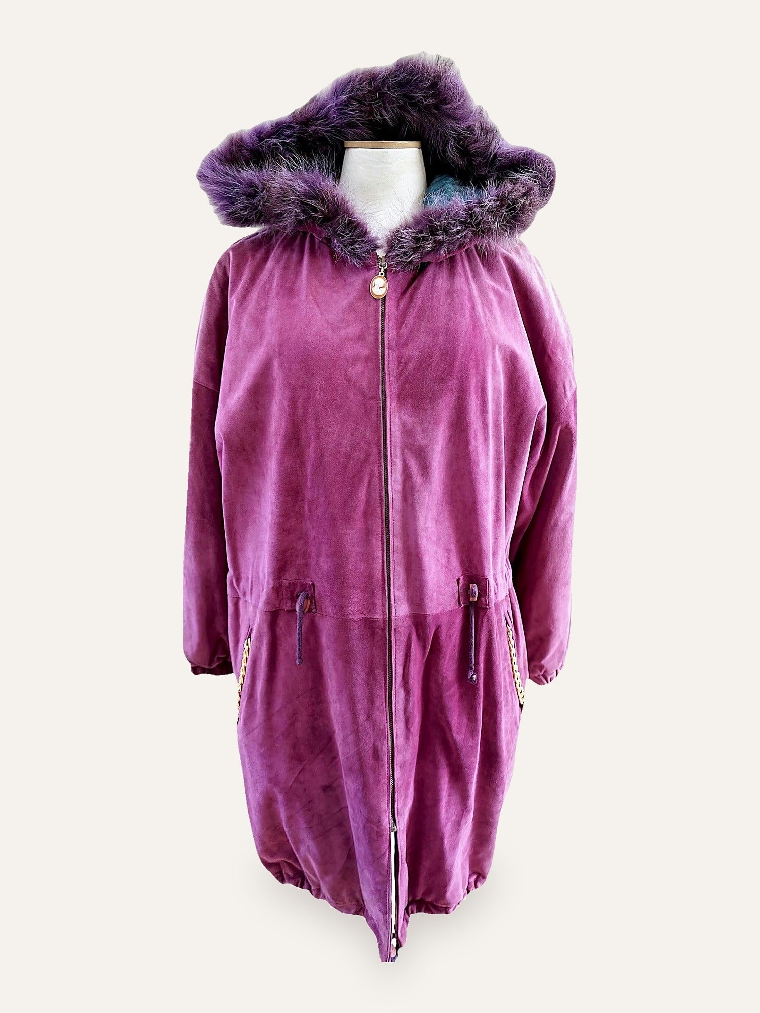 Anni Novanta Suede Leather Coat
