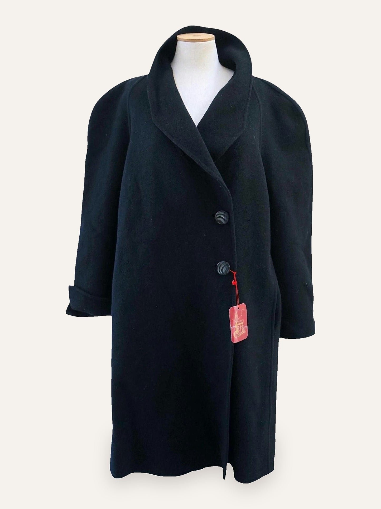 Vintage Black Wool Coat