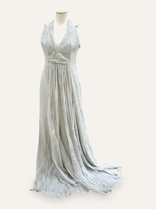 Silk Open Back Maxi Dress