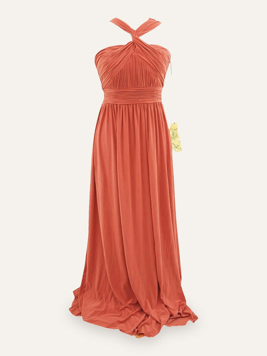 Tangerine Open Back Jersey Dress