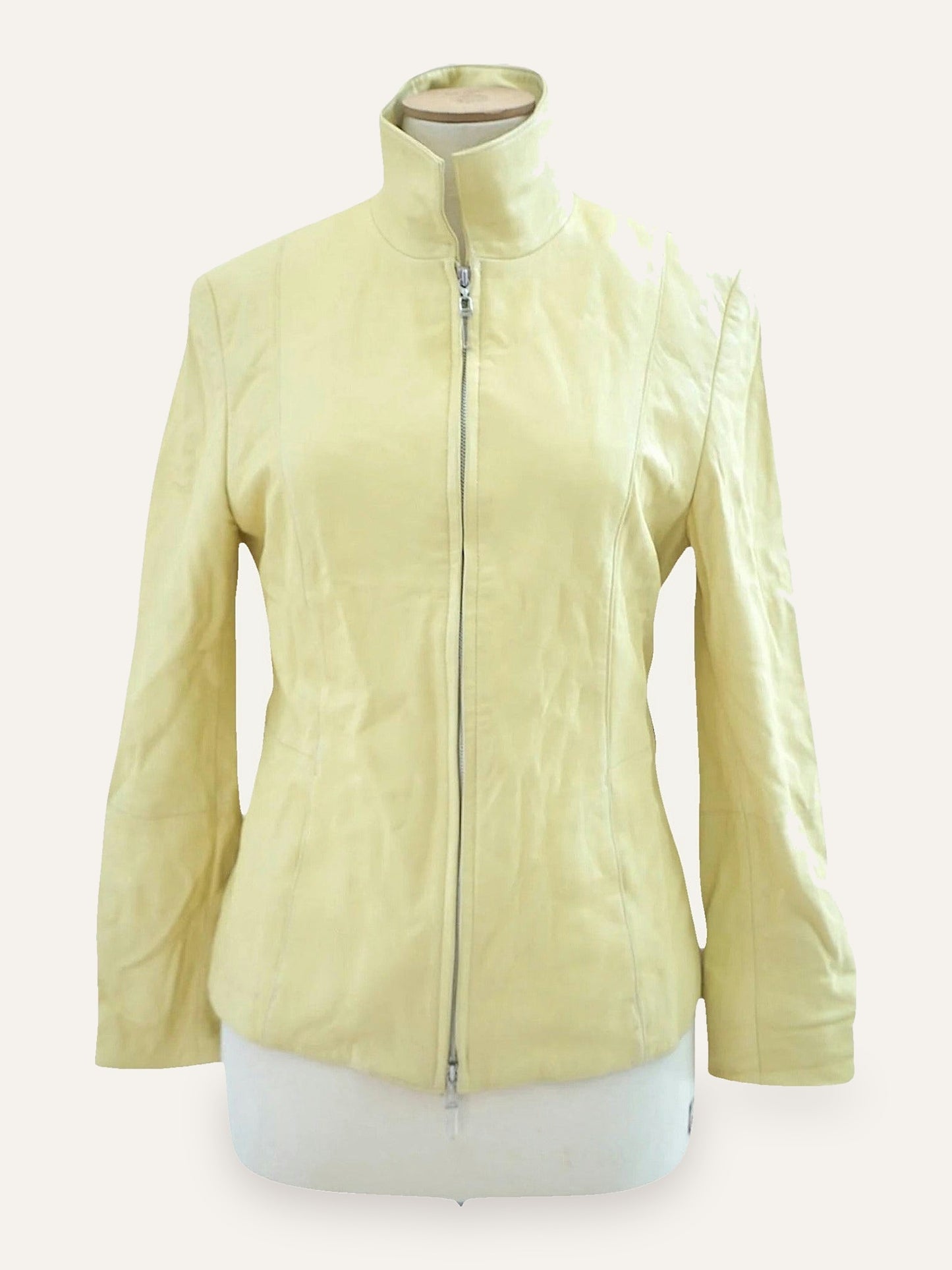 Saffron Leather Biker Jacket