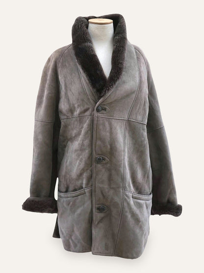 Vintage Shearling Aviator Coat