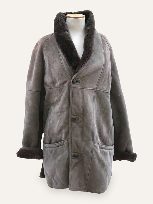 Vintage Shearling Aviator Coat