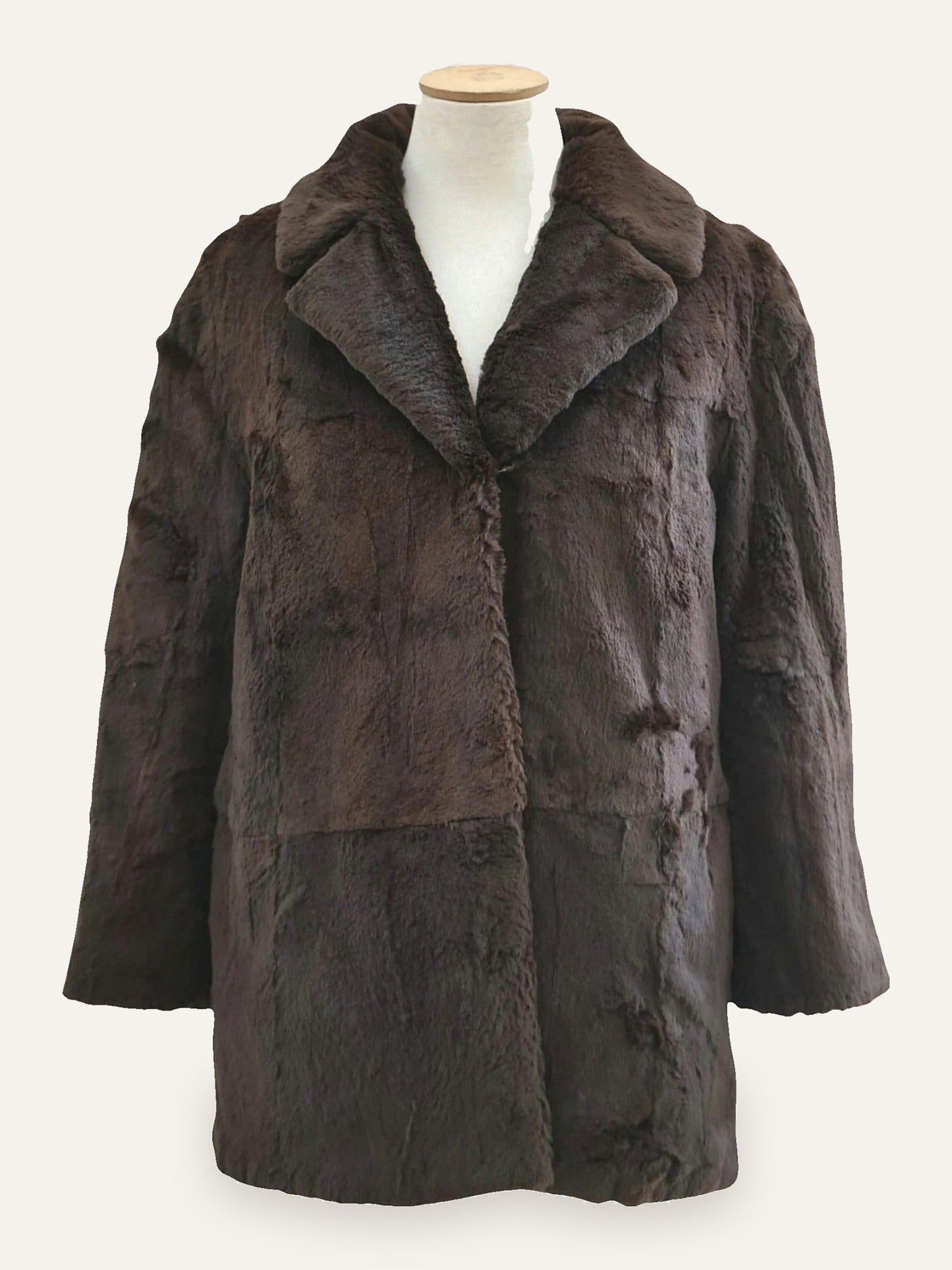 Natural Midi Fur Coat
