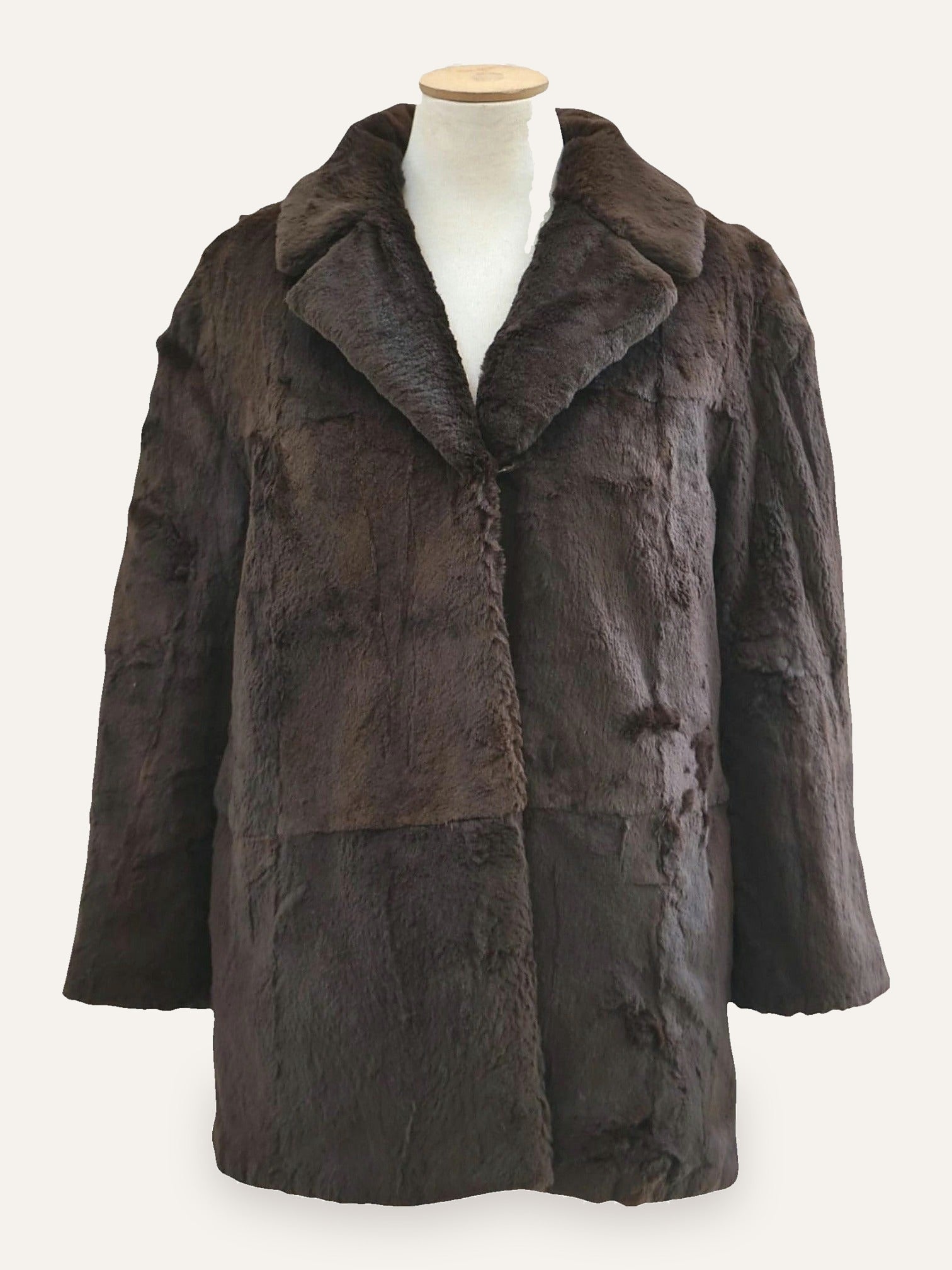 Natural Midi Fur Coat