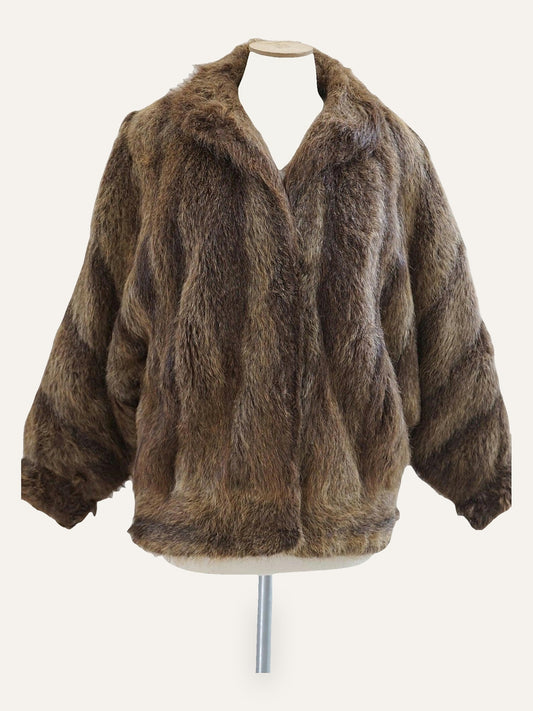 Natural Fur Batwing Jacket