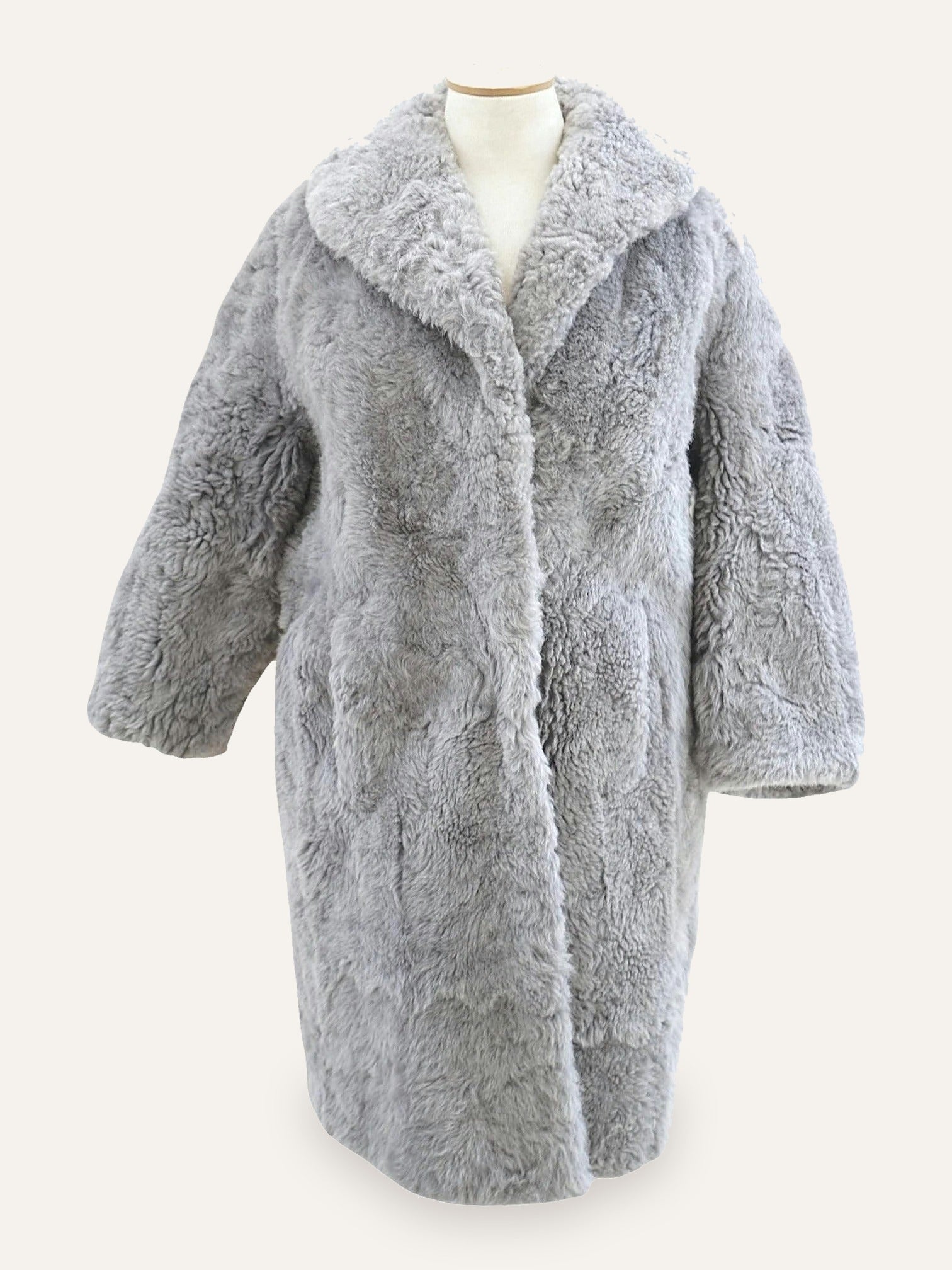 Vintage Chunky Shearling Overcoat