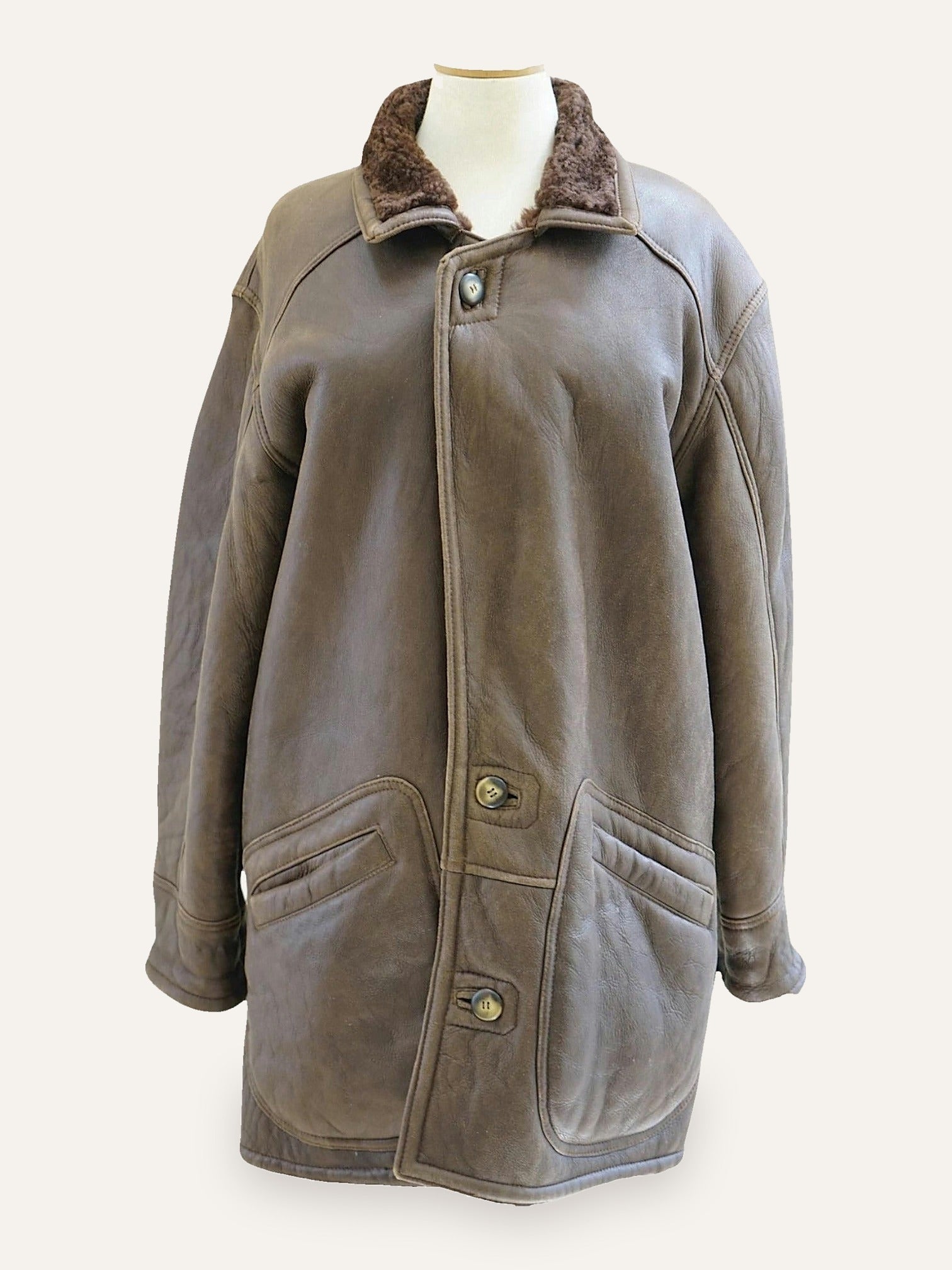 Y2K Genuine Shearling Coat