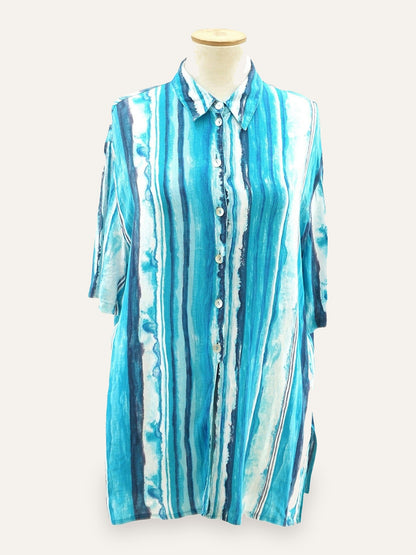 Aqua Summer Blouse