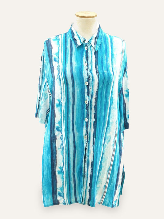 Aqua Summer Blouse