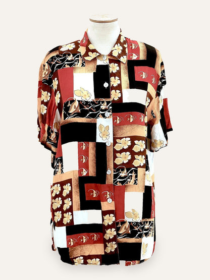 Abstract Short Sleeve Summer Shirt