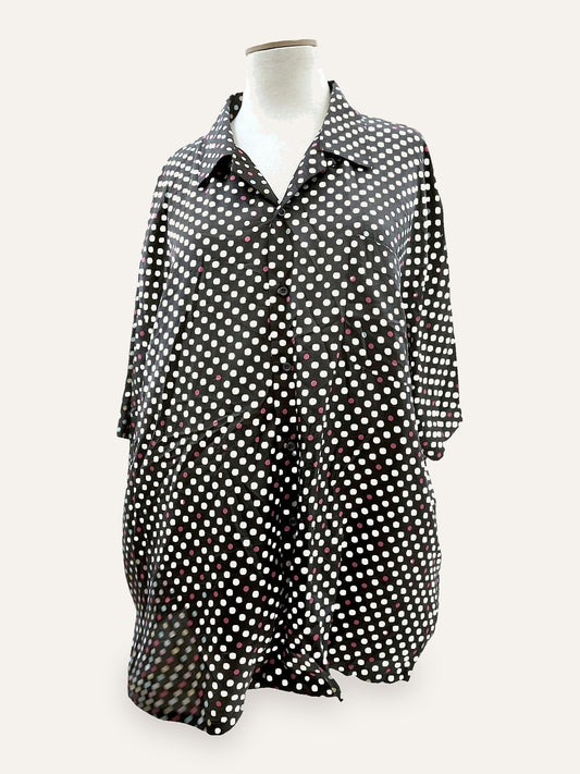 Vintage Satin Polka Dot Shirt