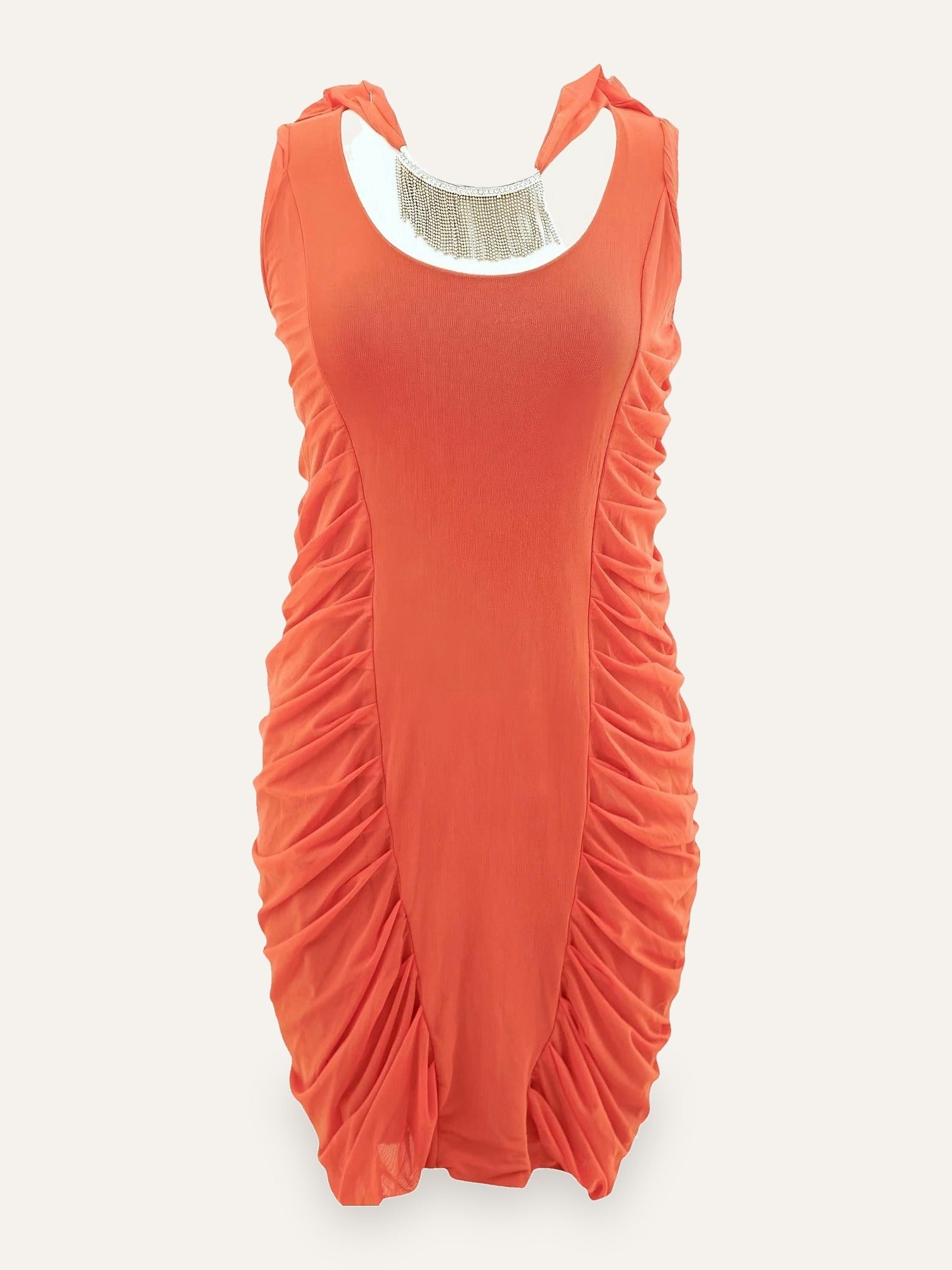Ruched Sleeveless Dress