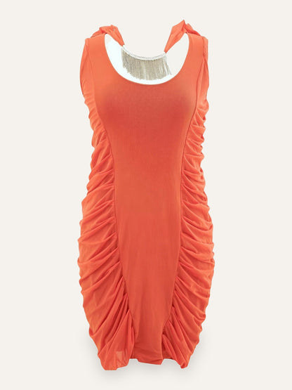 Ruched Sleeveless Dress