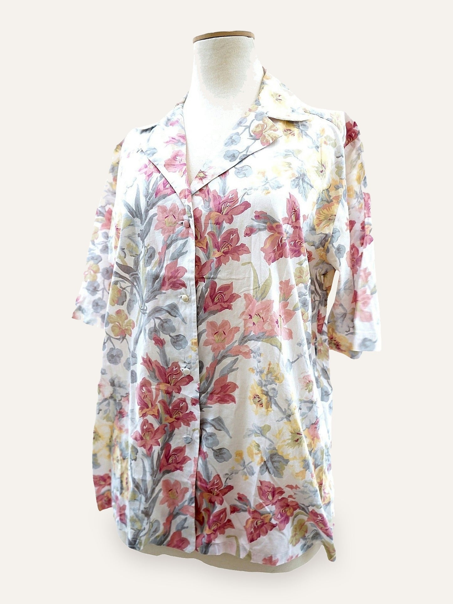 Italian Cotton Floral Blouse
