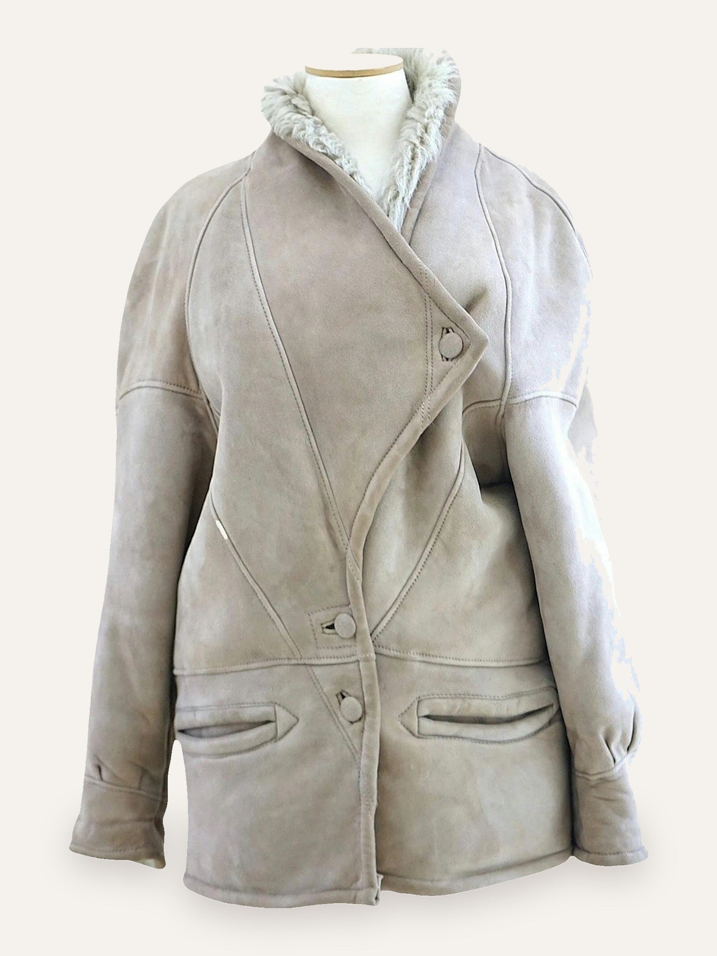 Shearling Jacket with Asymmetric Closure