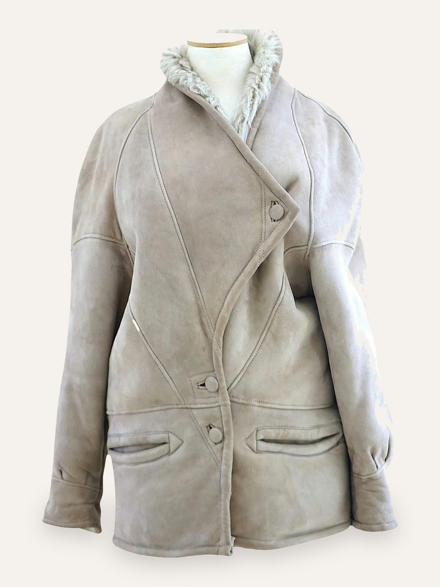 Shearling Jacket with Asymmetric Closure