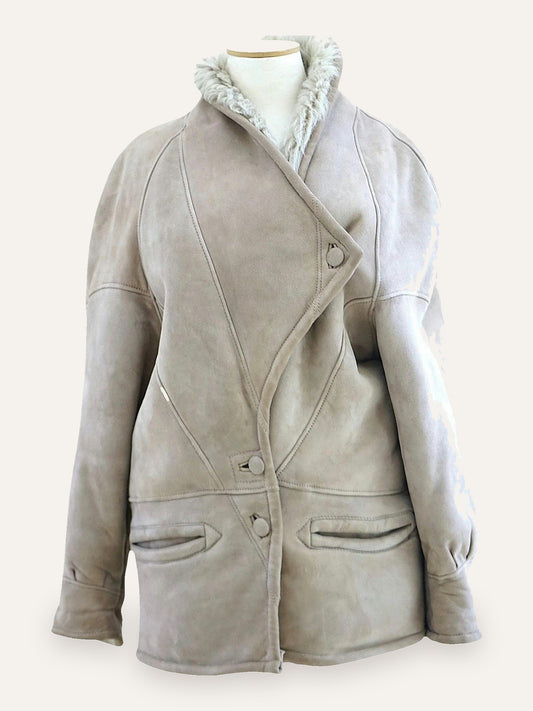 Shearling Jacket with Asymmetric Closure