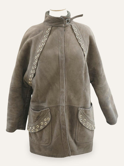 Studs Shearling Coat