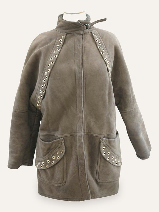 Studs Shearling Coat