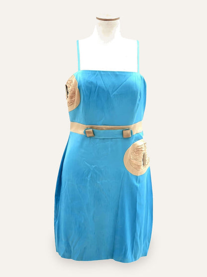 Cocktail Dress with Beige Appliqué