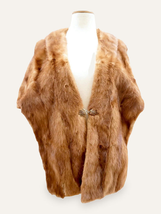 Real Fur Cape Poncho