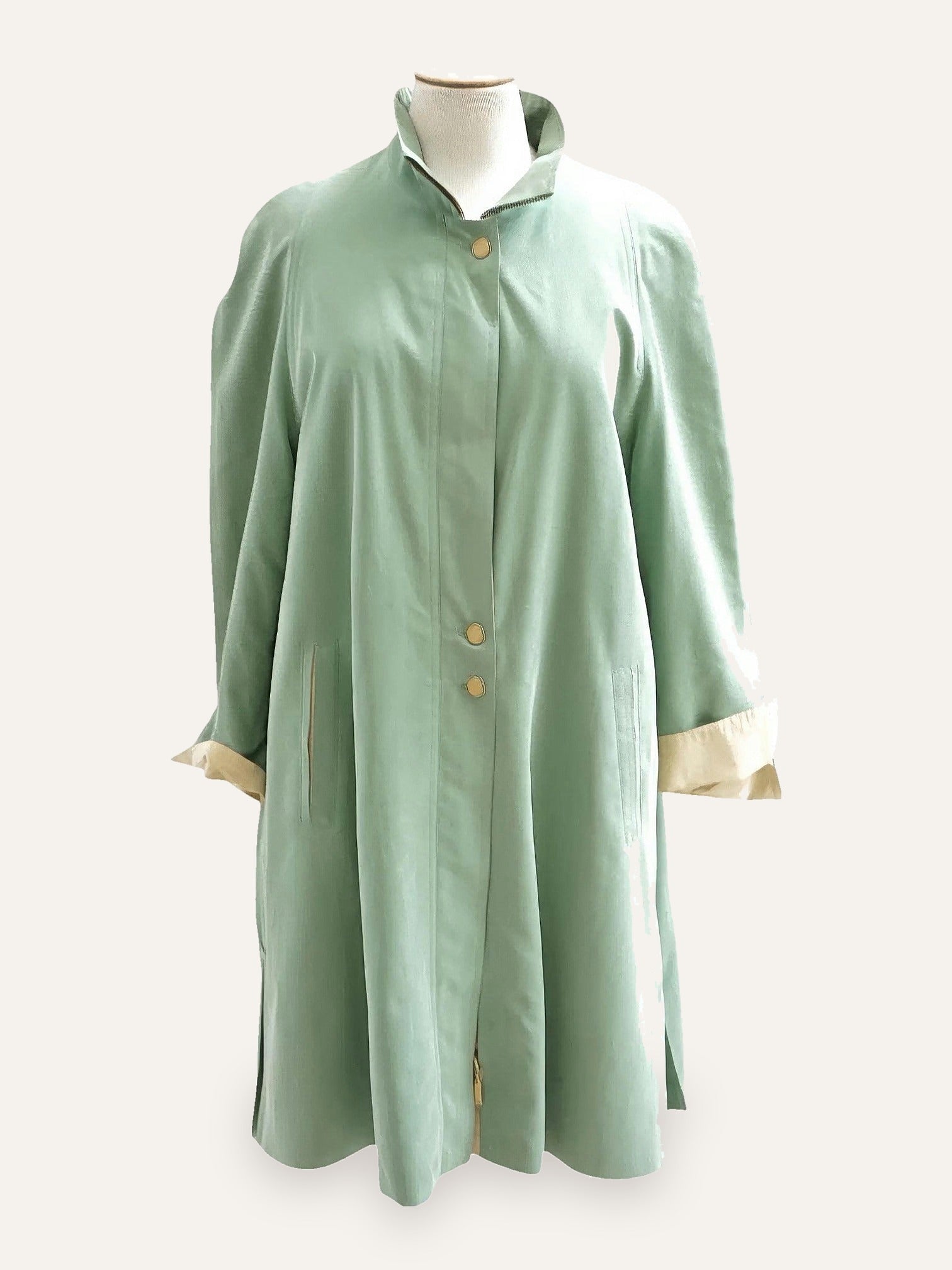 Vintage Relaxed Wool Trench Coat