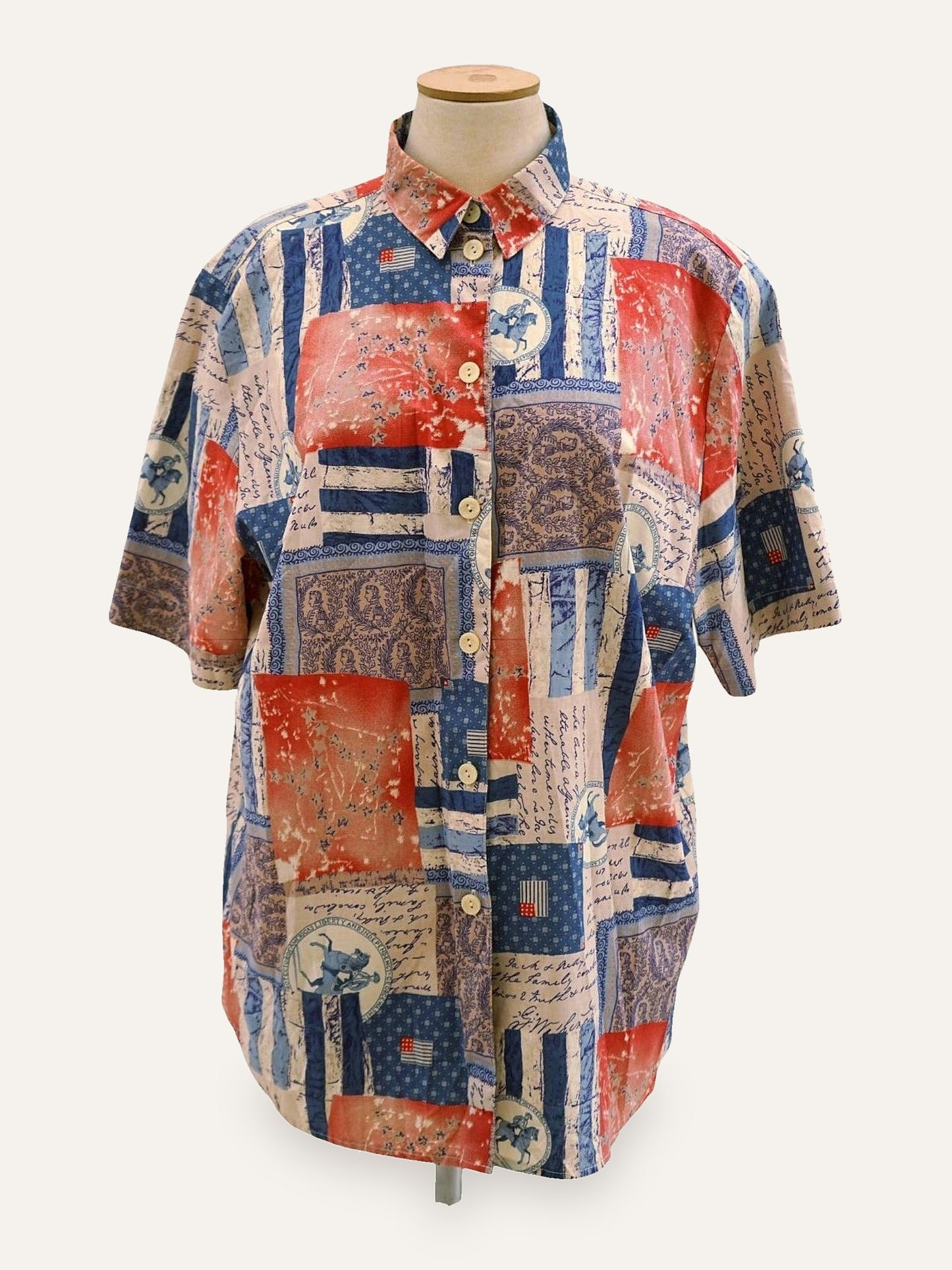 Vintage Abstract Cotton Shirt