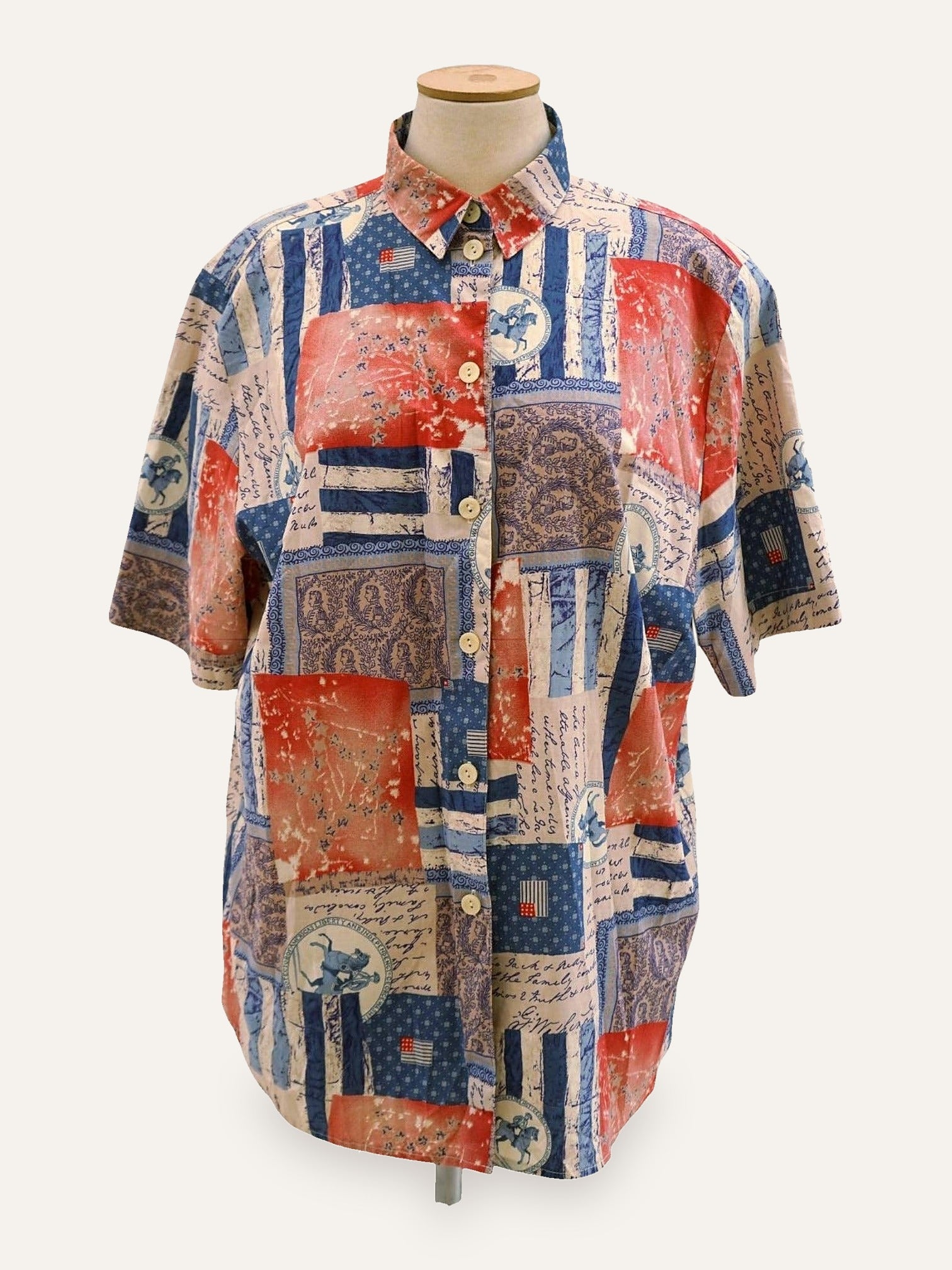 Vintage Abstract Cotton Shirt