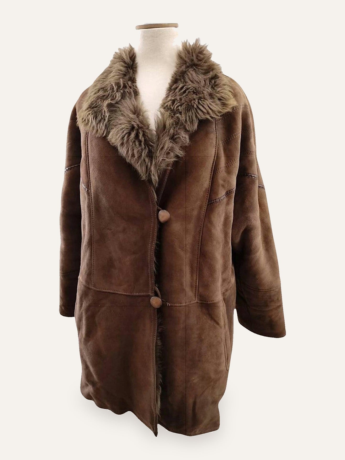 80s Boho Shearling Coat