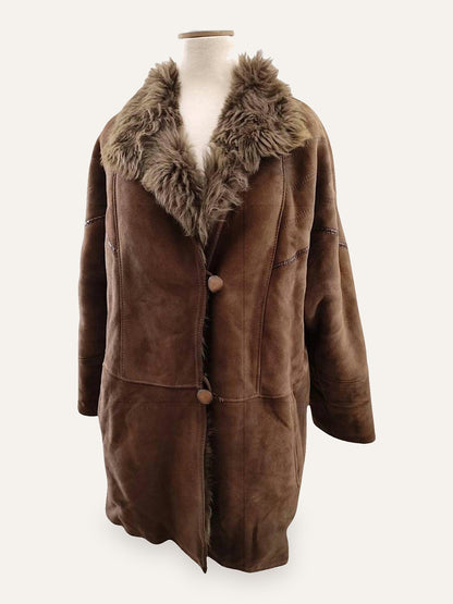 80s Boho Shearling Coat