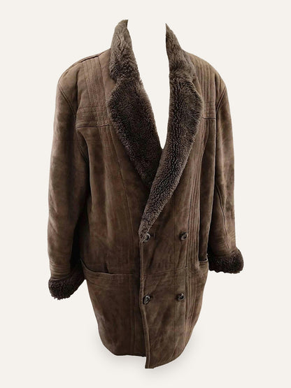 Real Leather Sheepskin Shearling Coat
