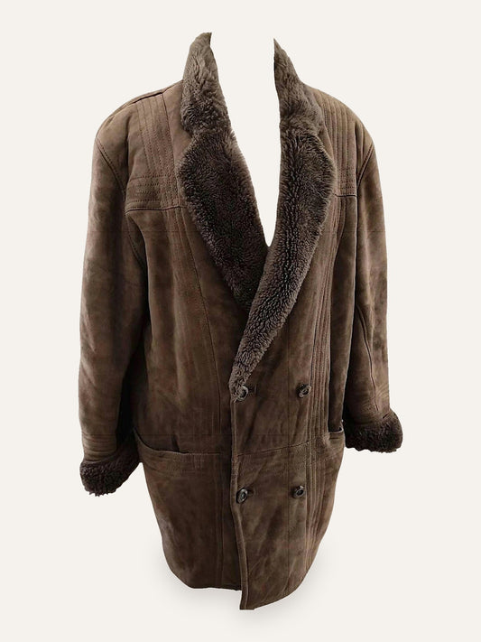 Real Leather Sheepskin Shearling Coat
