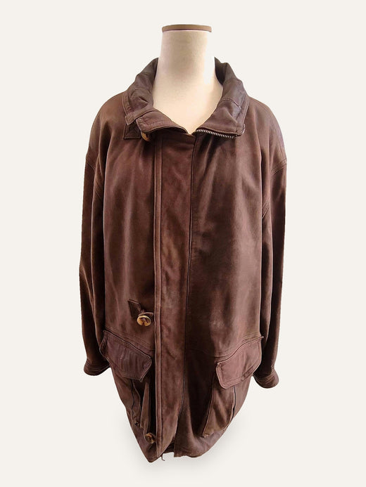 Peter Hahn Oversized Leather Coat