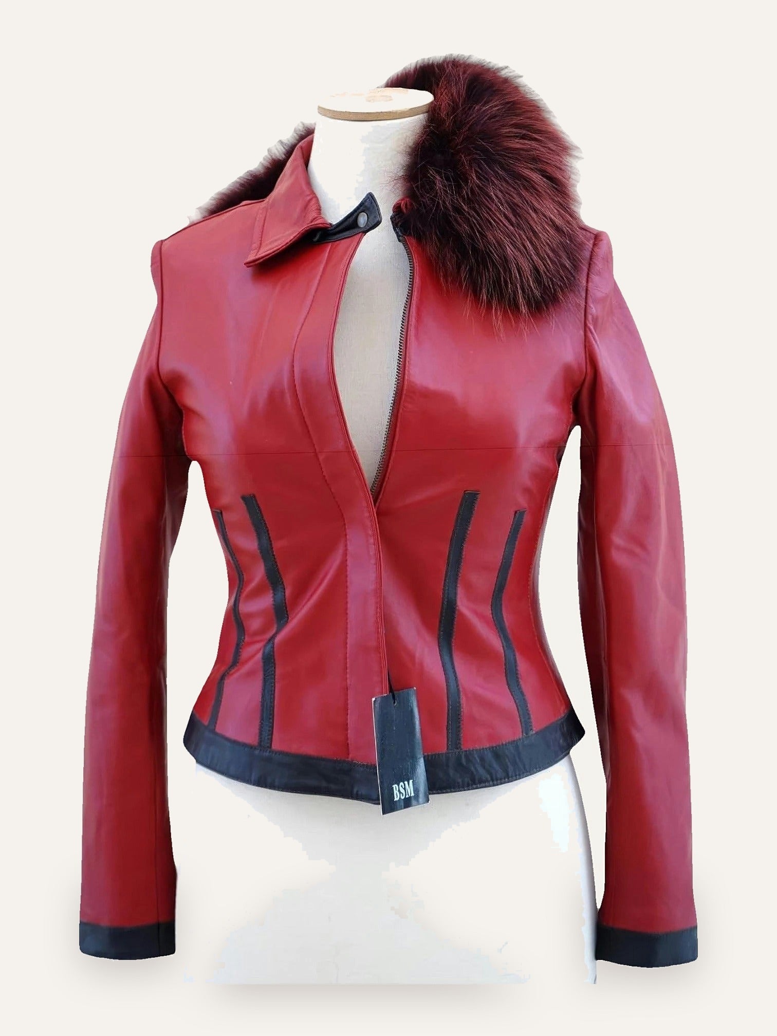 Vera Pelle Slim Fit Leather Coat